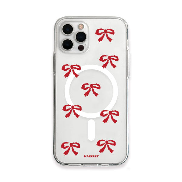 Mazzzzy Ribbon Pattern(Red) Phone Case (Magsafe)