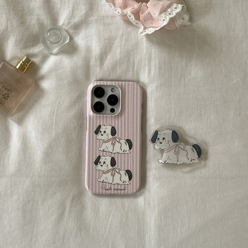 Doodle Puppy Phone Case (Hard/Card Storage/Magsafe) (2色)