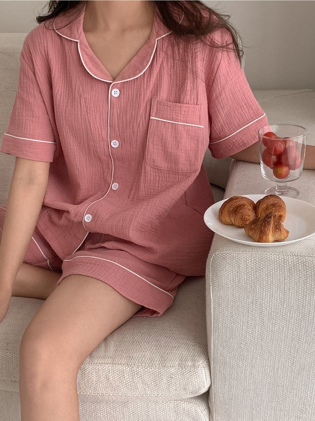 【買2套減$20✨】Juuneedu 7 Days Cotton Short Sleeves Pajamas (7色) 短袖睡衣