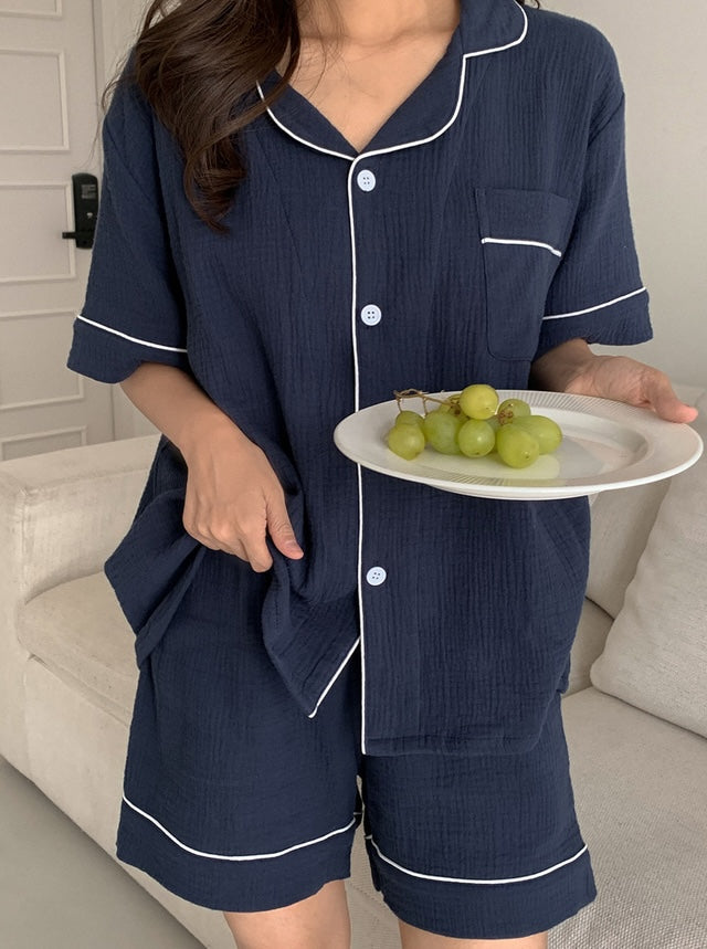 【買2套減$20✨】Juuneedu 7 Days Cotton Short Sleeves Pajamas (7色) 短袖睡衣