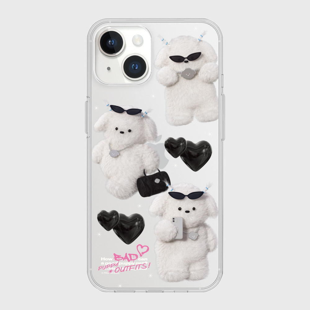 Pattern Bad Puppy Outfits Phone Case (Clear 透明殼)