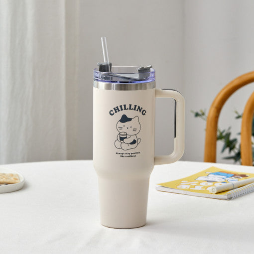 Butter Shop Milk Cat Stainless Big Tumbler (1150mL)