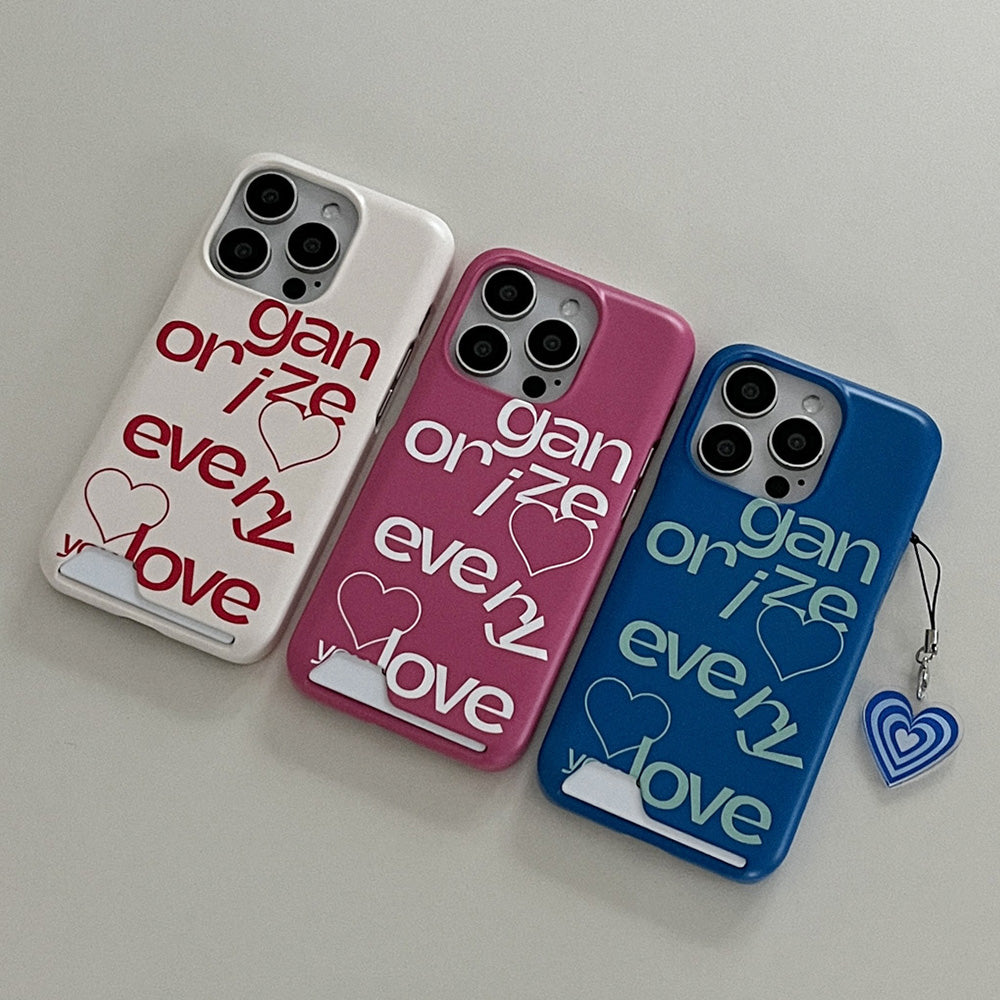 Organize Love Phone Case (Hard/Card Storage) (3色)