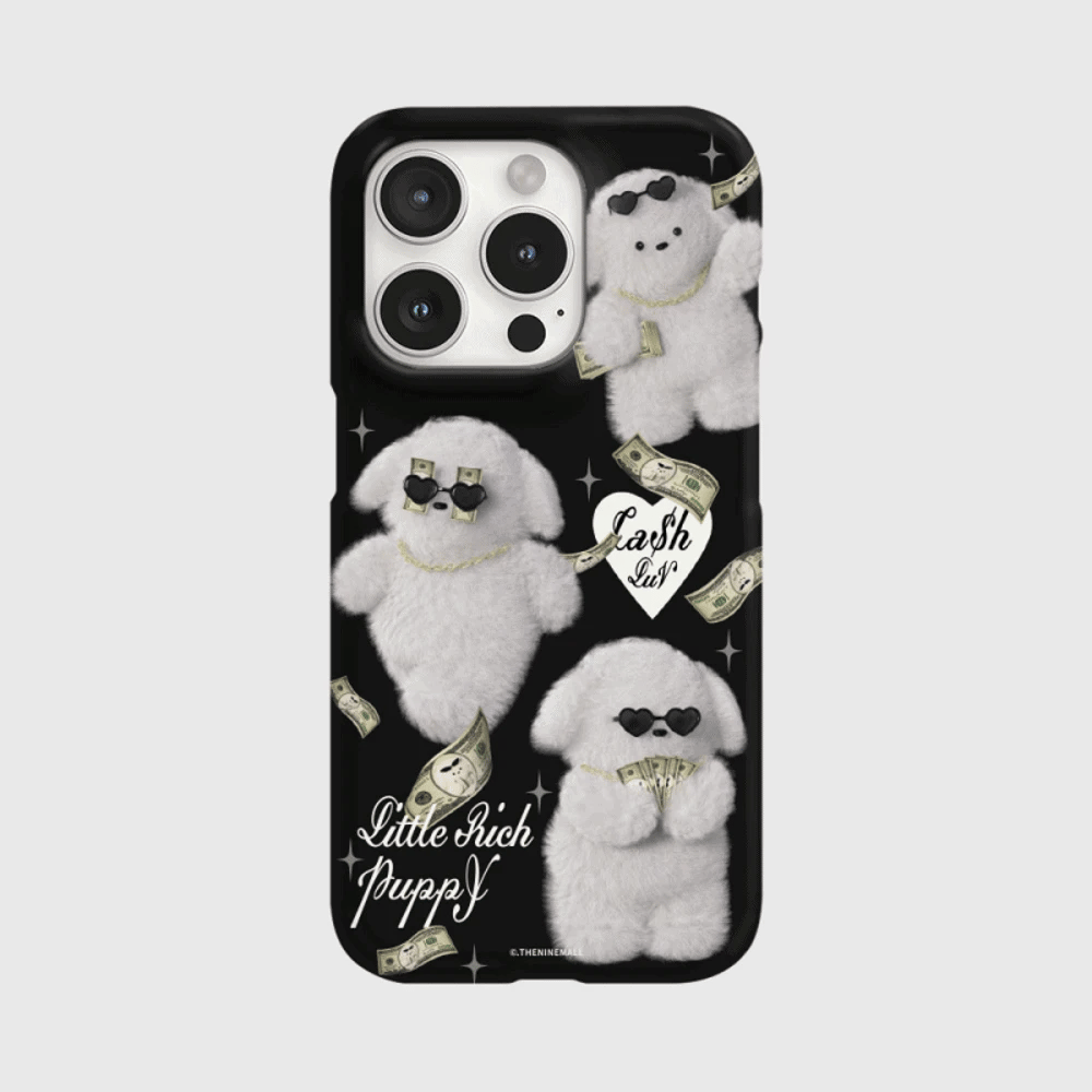 Little Rich Puppy Phone Case (Hard/Card Storage)