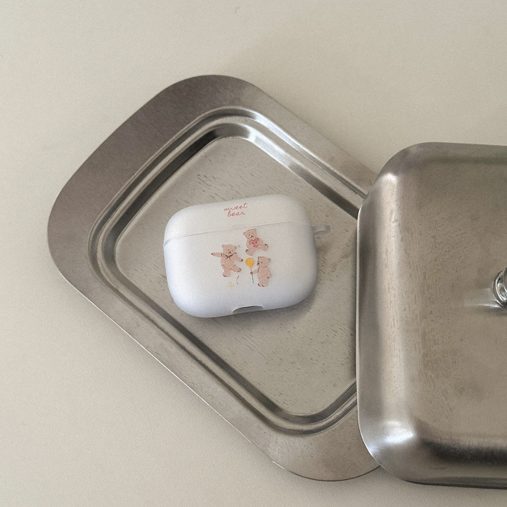 Mademoment Sweet Bear pattern Airpods Case (半透明殼)