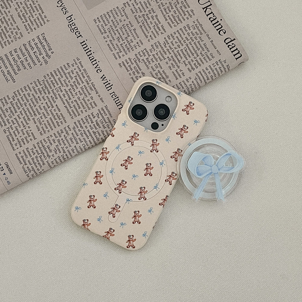 Fluffy Bear Pattern Phone Case (Magsafe Hard)