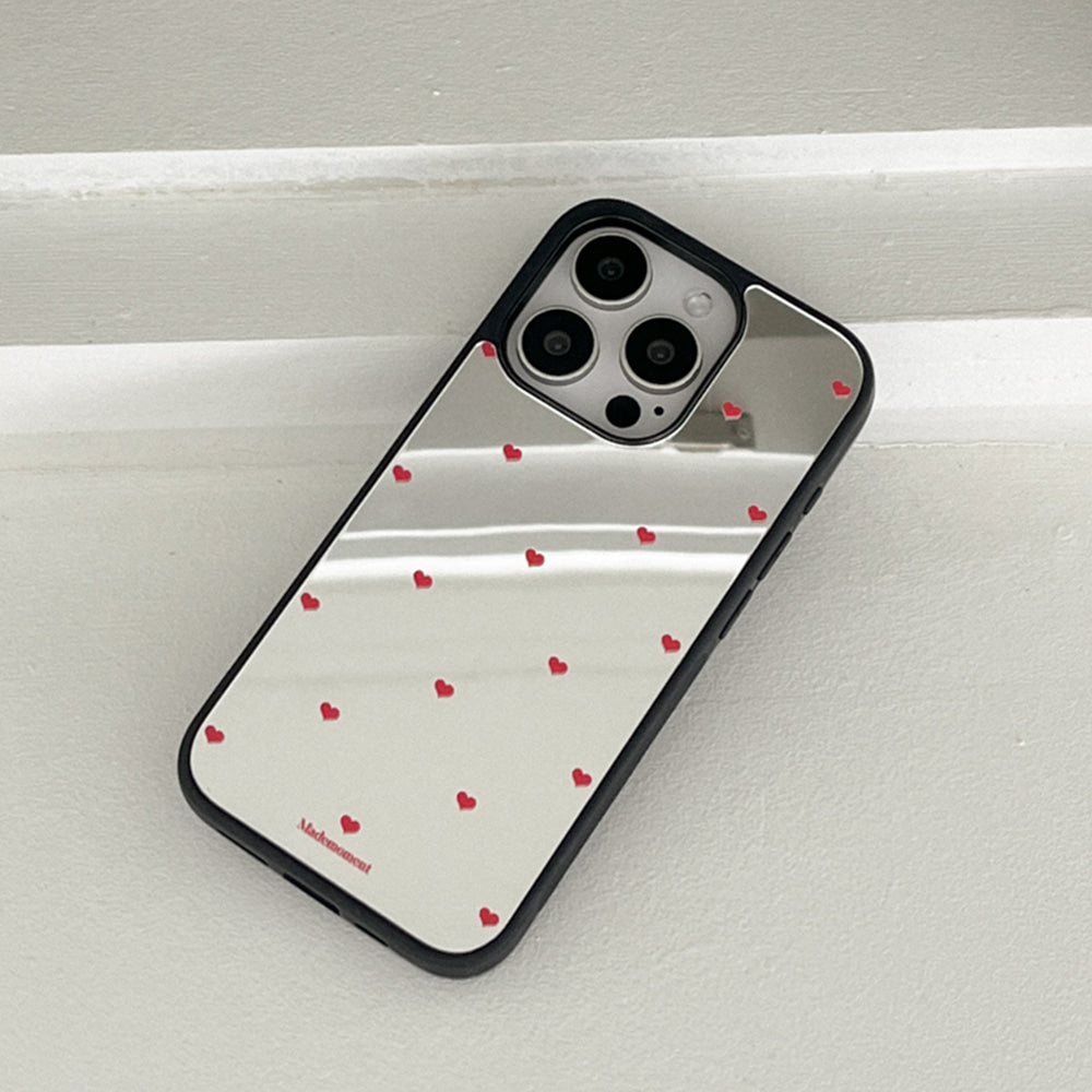 Small Heart Pattern Mirror Bumper Case (鏡面殼) (6色)
