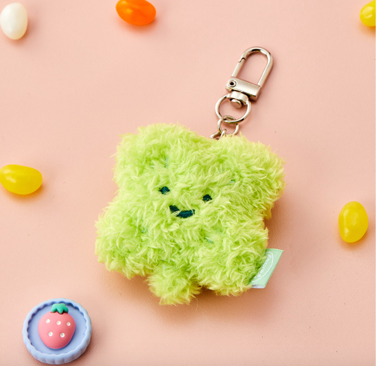 【現貨95折】Butter Shop NEW! Mini Face Keyring #淺綠色Clover