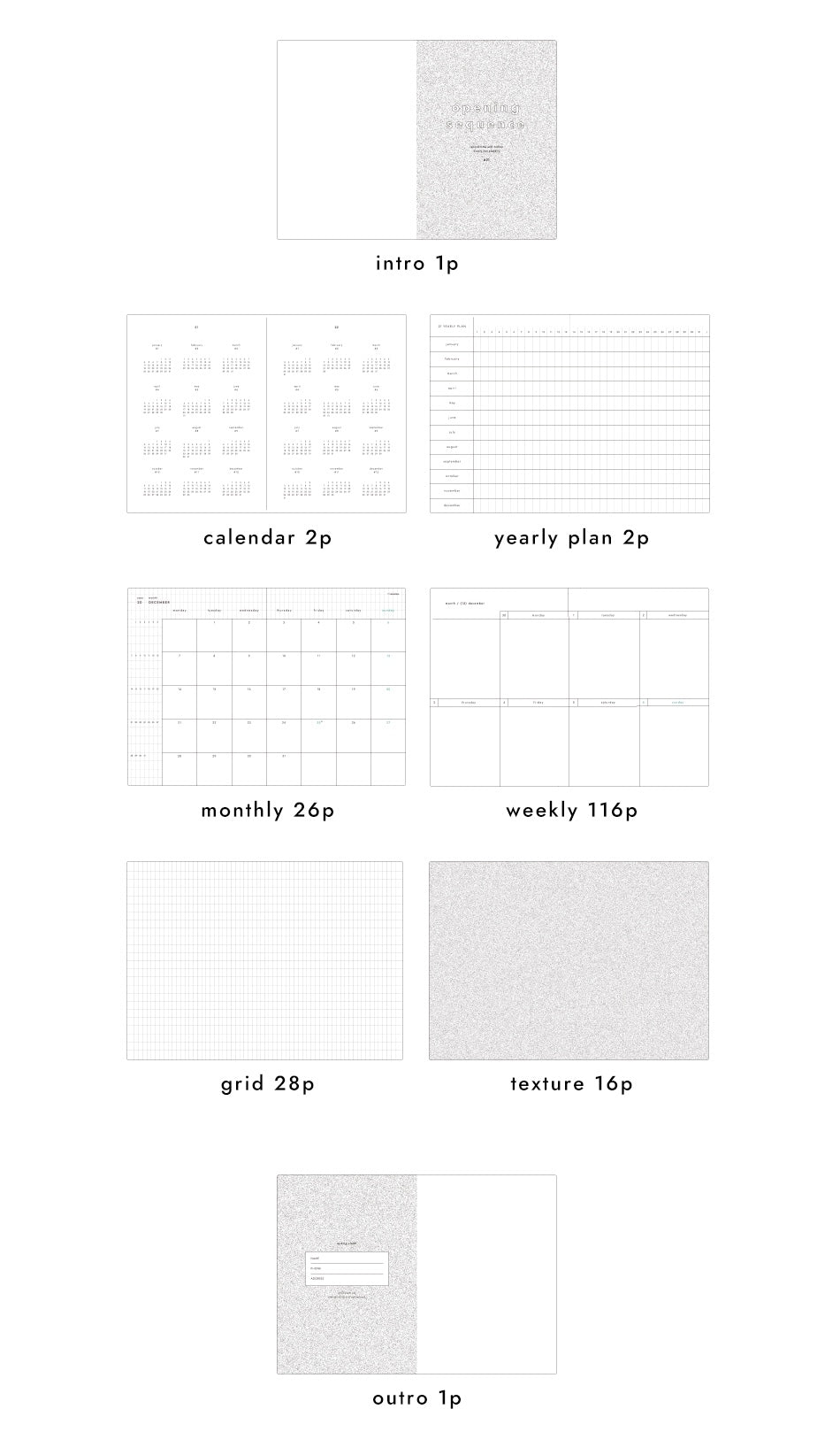 Be On D 2025 Opening Sequencing Diary (6色)