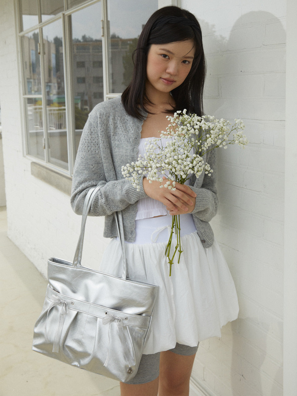 Ovuni Easy Ribbon Bag_Silver