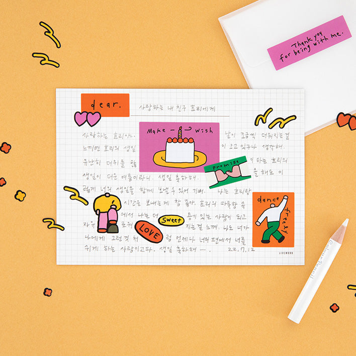 Livework Drawing Square Sticker Pack