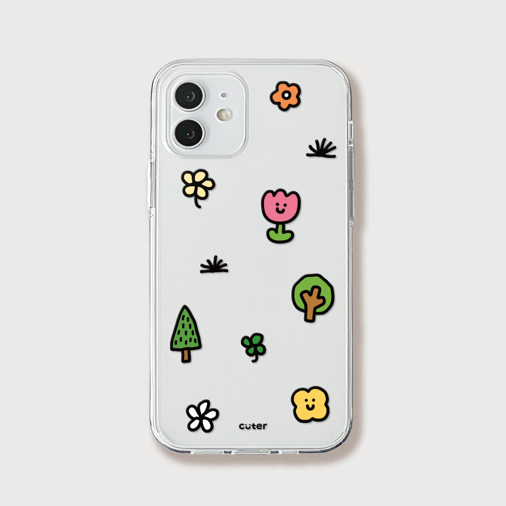 Cuter Garden Drawing Phone Case (Jelly/Jelly Hard/Jelly Tank)