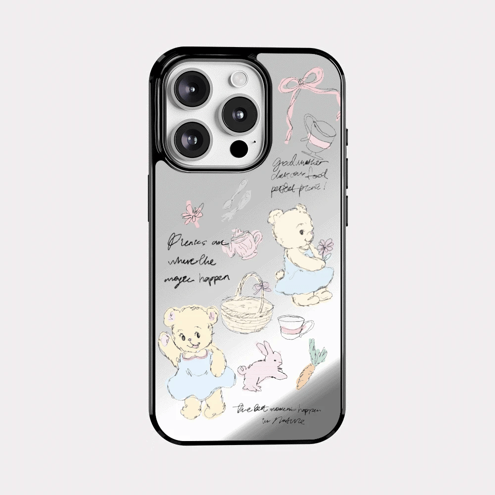 Bear Picnic Time Mirror Bumper Case (鏡面殼)