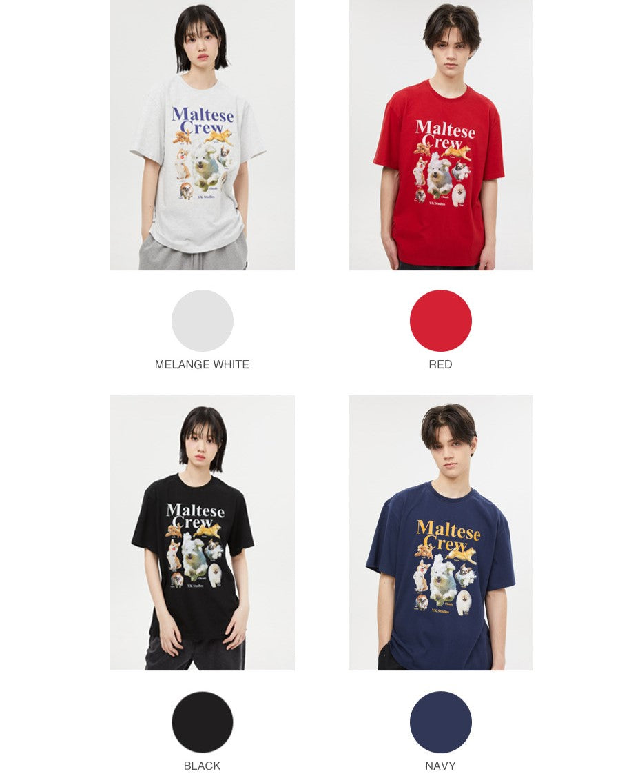 Waikei Maltese Crew T-shirt (6 Colors)