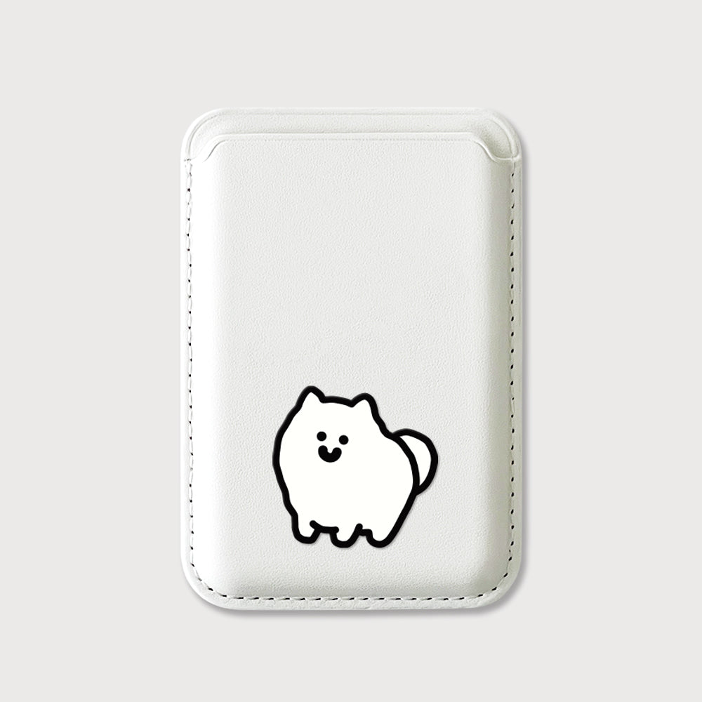 【85折加購✨】Cuter Pomeranian Magsafe Card Wallet 松鼠狗 博美