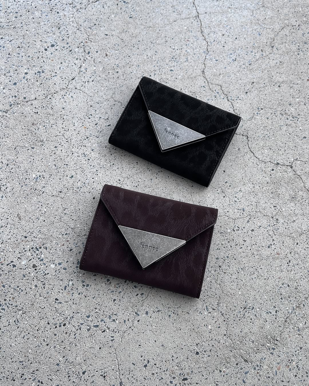 【現貨95折】Fennec Matt Triangle Wallet - Leopard Brown
