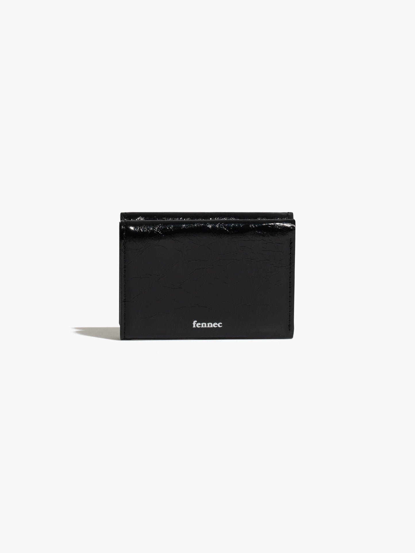 Fennec Crinkle Triangle Triple Wallet - Black