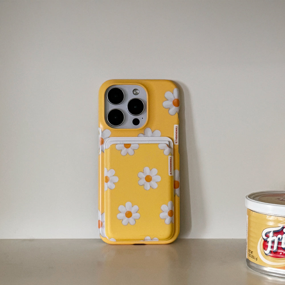 【Set】Marguerite Flower Pattern(Magsafe Hard)+Card Slot