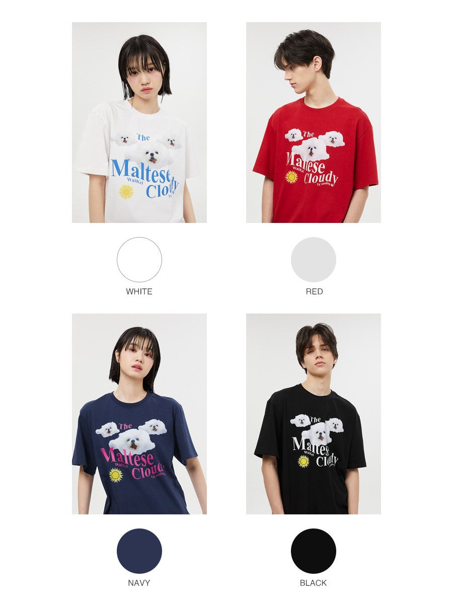 Waikei Maltese Cloudy T-shirt (4 Colors)