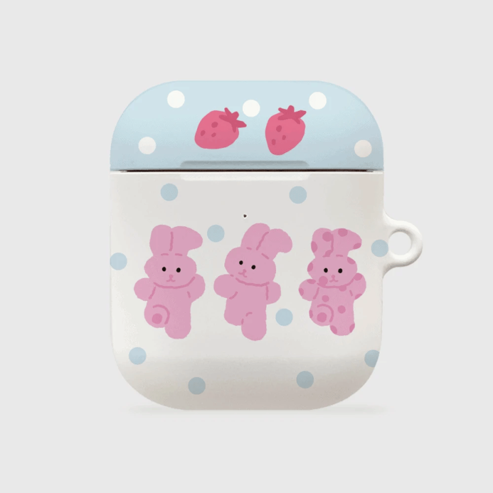 Strawberry Windy Pattern Airpods Case (Hard 硬殼)
