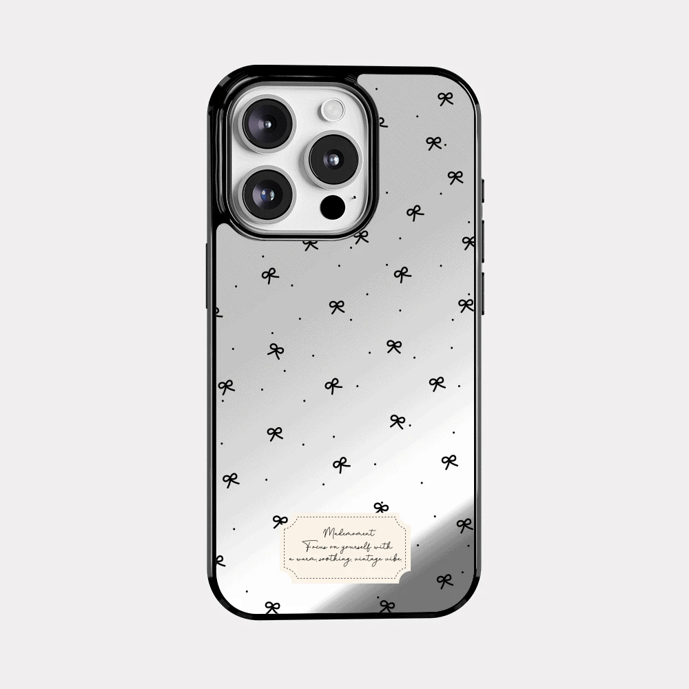 Small Ribbon Pattern Mirror Bumper Case (鏡面殼)