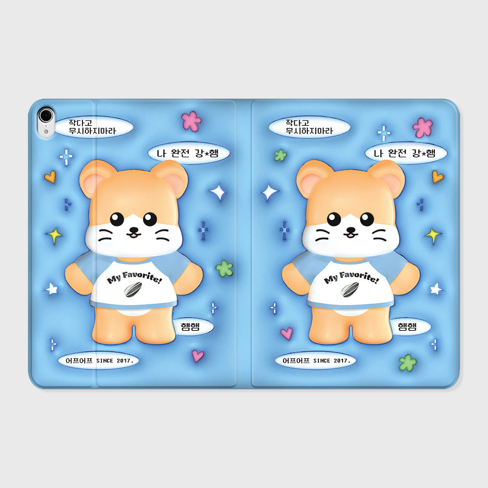 STRONG GANGHAM-BLUE IPAD COVER