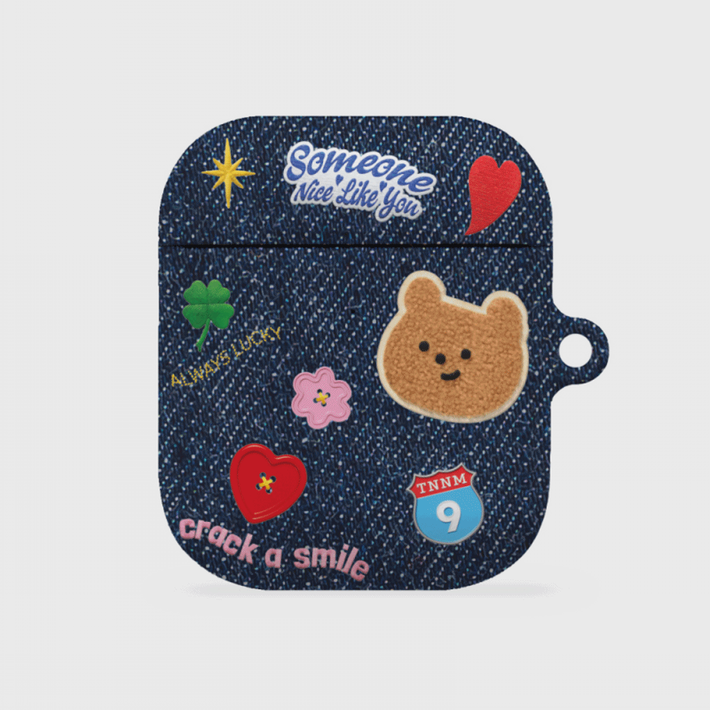 Pattern Denim Patch Airpods Case (Hard 硬殼)