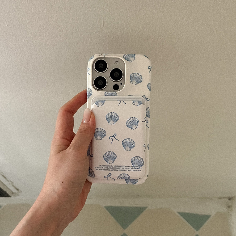 Pearl Shell Phone Case (Hard/Card Storage/Magsafe) (2色)