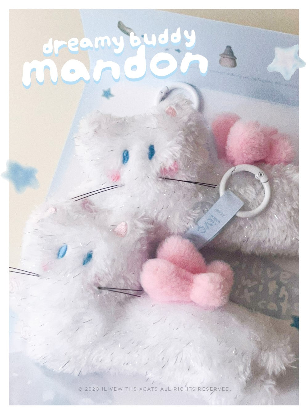 I live with six cats ˚ ₊‧꒰ა Dreamy Buddy Mandon ໒꒱ ‧₊˚ Doll keyring