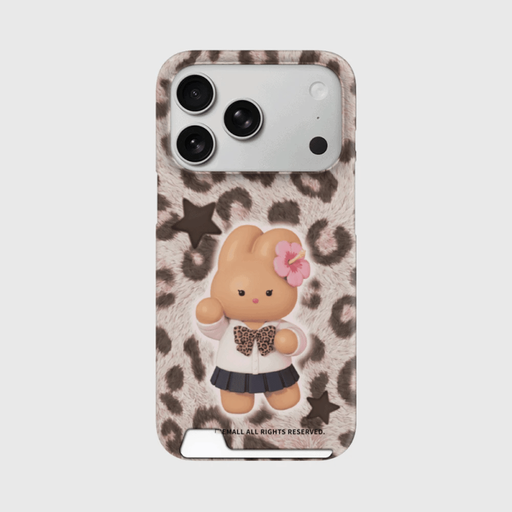 Leopard Gyaru Windy Phone Case (Hard/Card Storage/Magsafe)