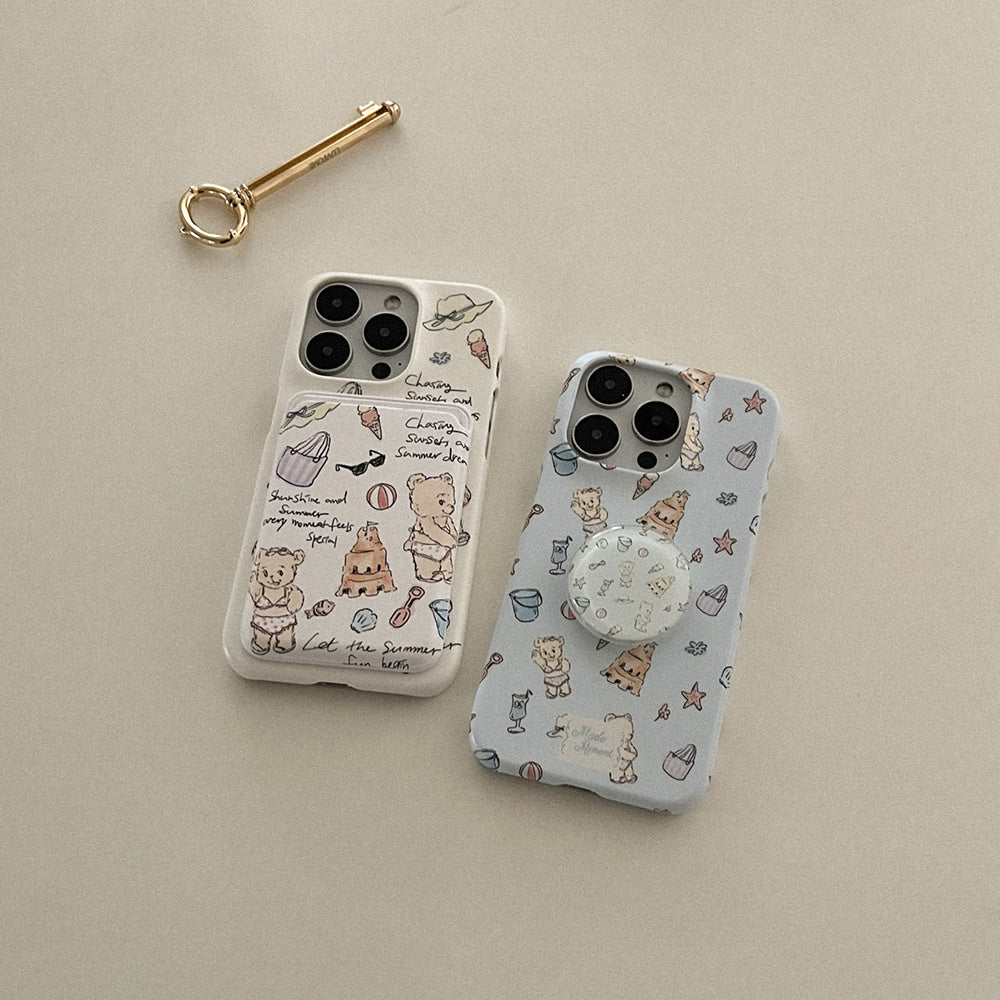 Summer Bear Phone Case (Hard/Card Storage/Magsafe) (2色)