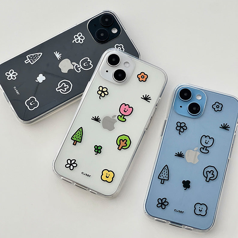 Cuter Garden Drawing Phone Case (Jelly/Jelly Hard/Jelly Tank)
