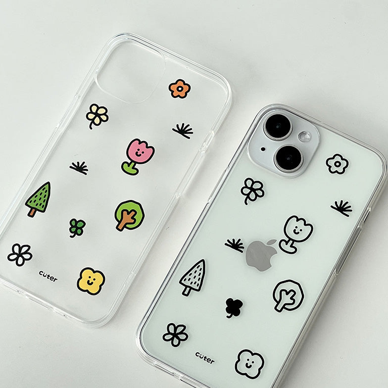 Cuter Garden Drawing Phone Case (Jelly/Jelly Hard/Jelly Tank)