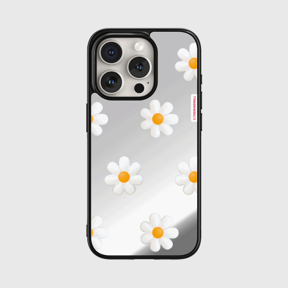 Marguerite flower pattern (Mirror bumper case)