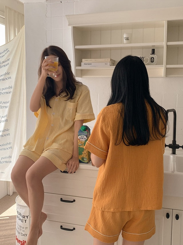 【買2套減$20✨】Juuneedu 7 Days Cotton Short Sleeves Pajamas (7色) 短袖睡衣