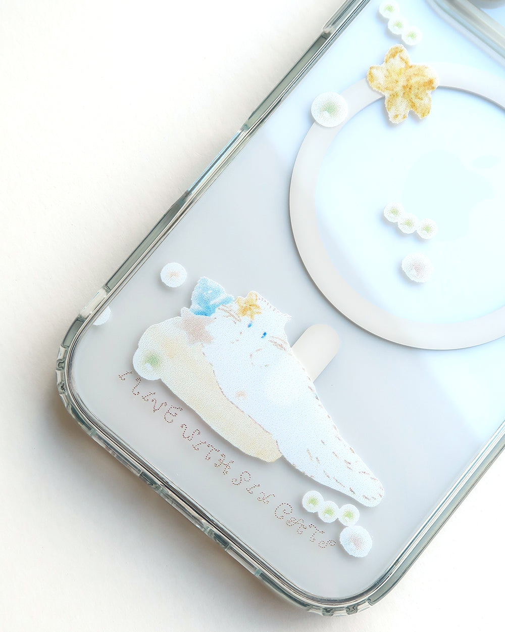 I live with six cats Orange Plumeria Phone Case (Magsafe Jelly Hard)