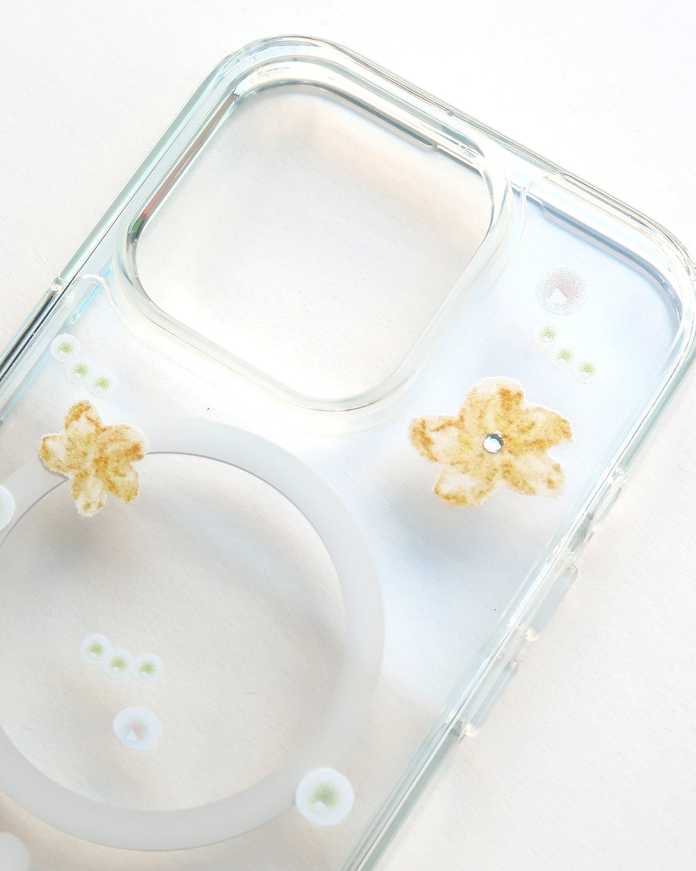 I live with six cats Orange Plumeria Phone Case (Magsafe Jelly Hard)