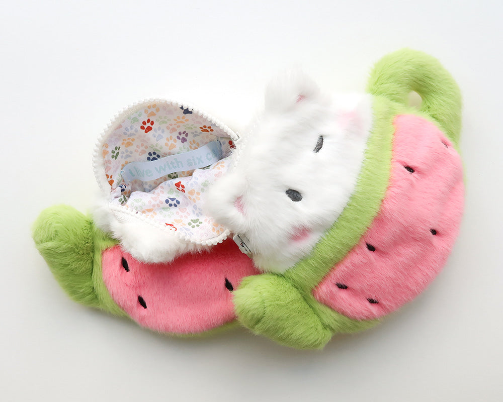 I live with six cats Watermelon Cat Teapot Pouch