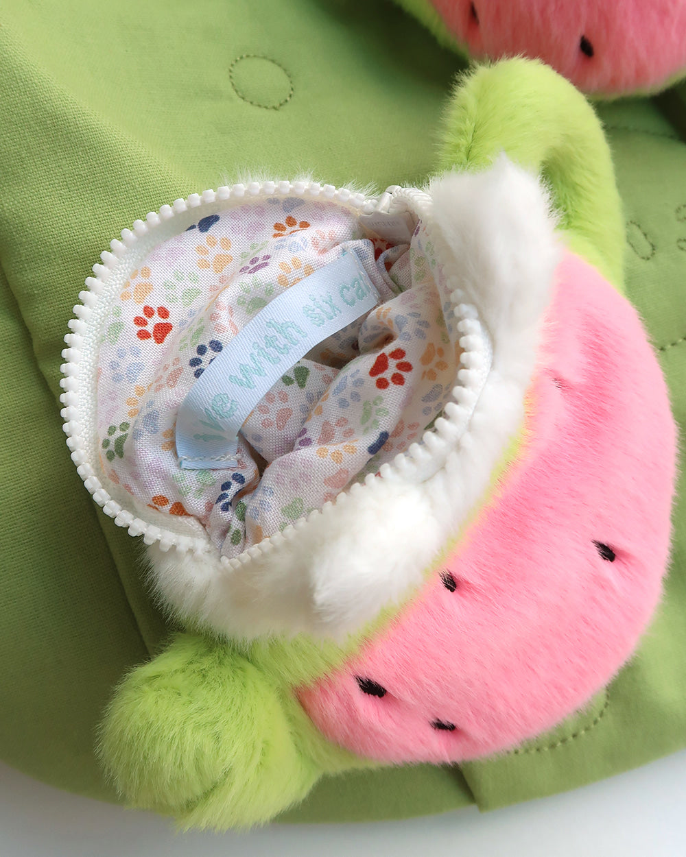 I live with six cats Watermelon Cat Teapot Pouch