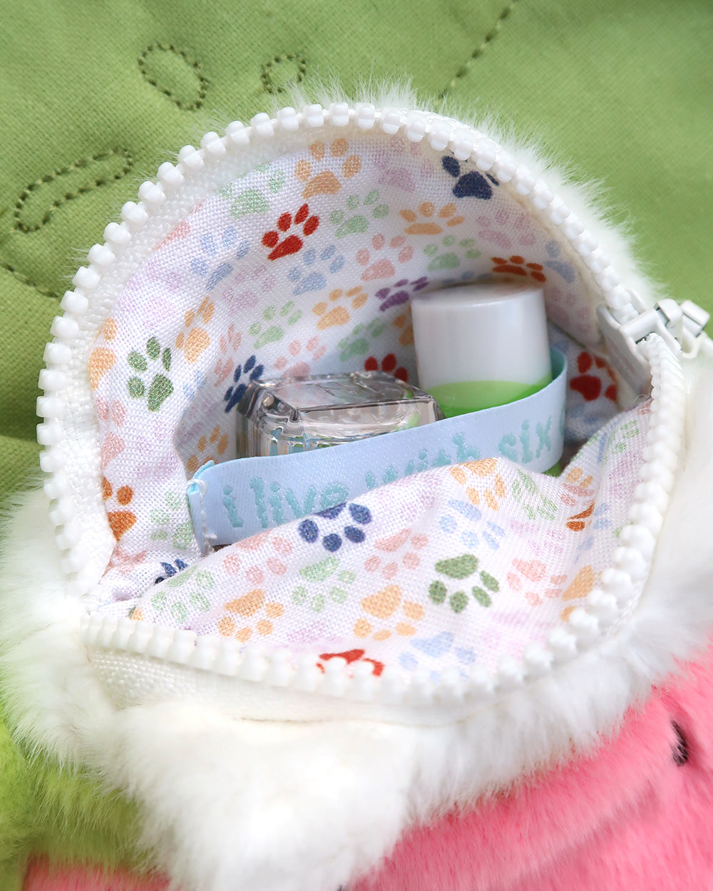 I live with six cats Watermelon Cat Teapot Pouch