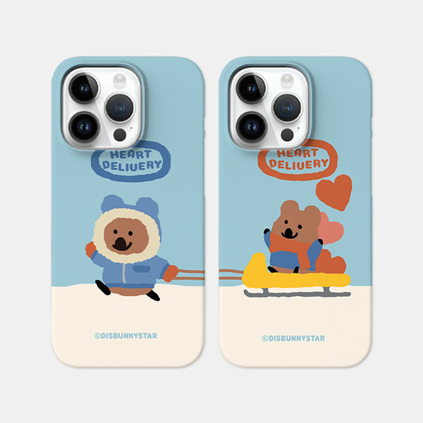 【情侶款💞】Disbunnystar Sledding Quokka Phonecase (Hard 硬殼) (2款)