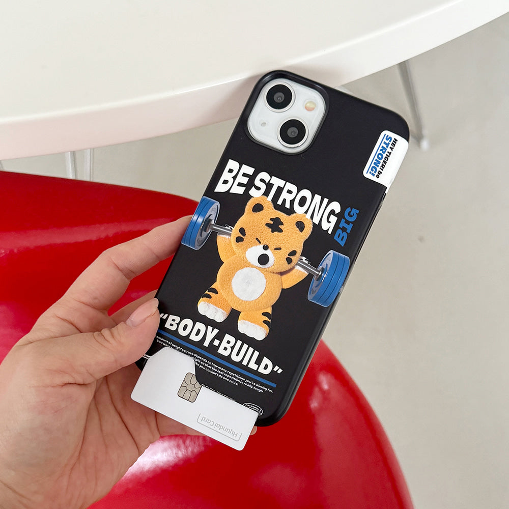 Squat Hey Tiger Phone Case (Hard/Card Storage) (2色)