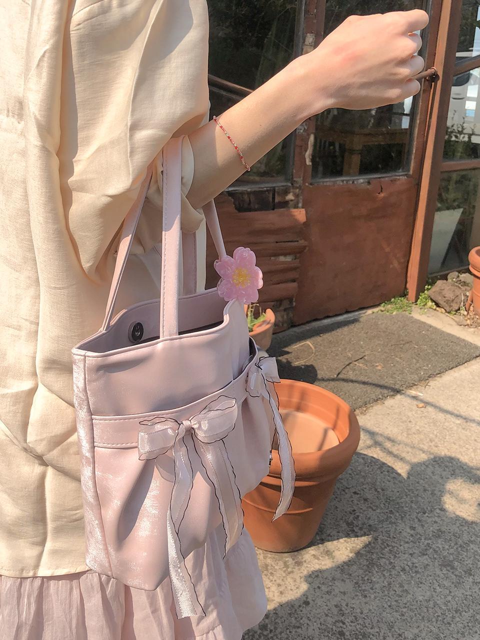 Ovuni Mini Easy Ribbon Bag_Pale pink