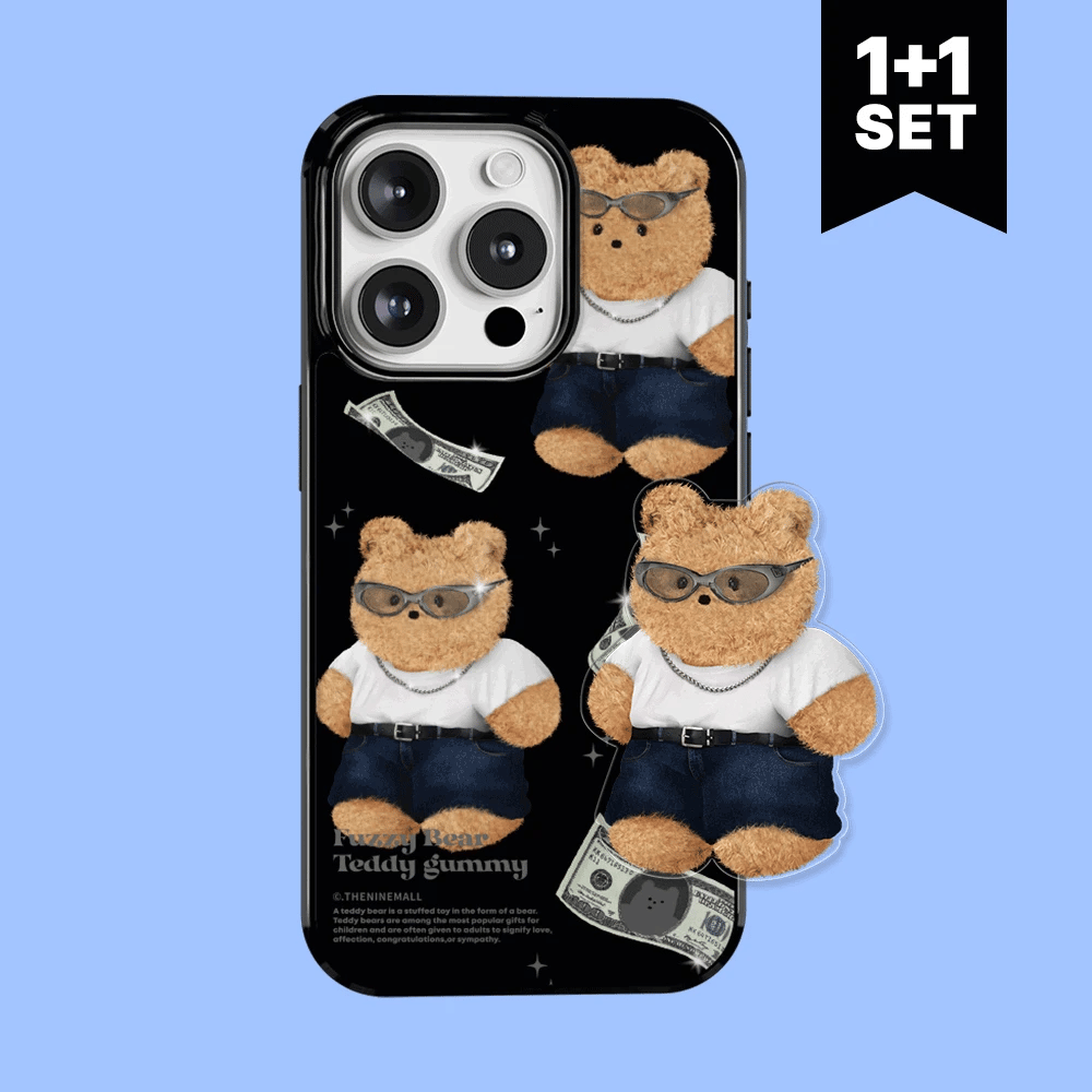 【Set】Dollars Teddy Gummy (Glossy bumper) + Acrylic Tok