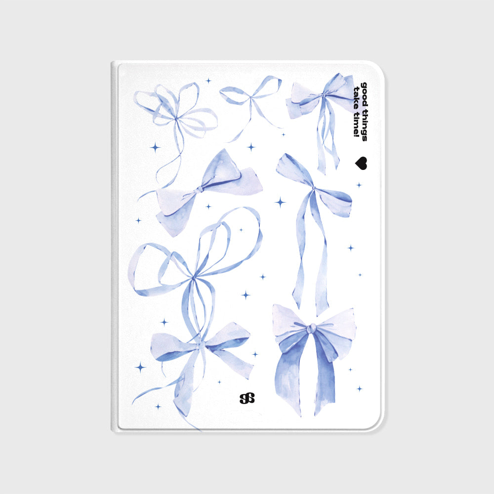 BLUE RIBBON WHITE IPAD COVER