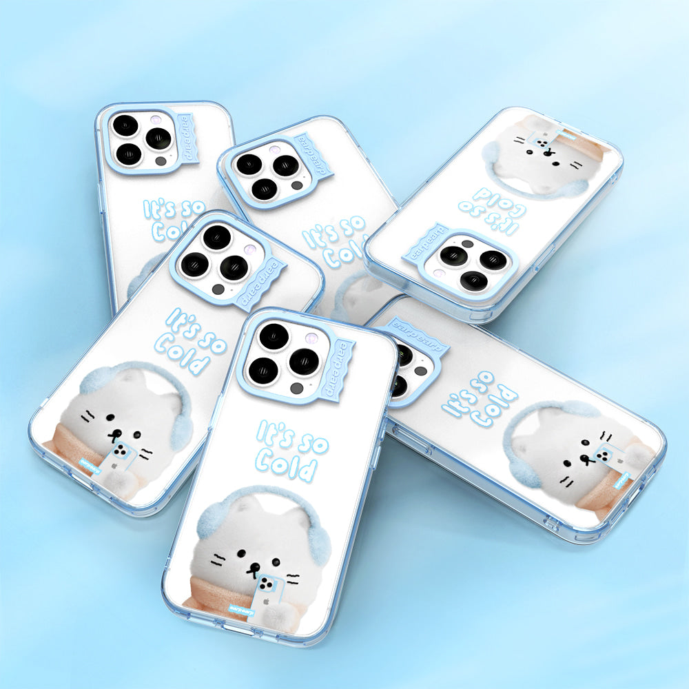 WINTER IS COMING-SKY BLUE (Wave Label Clear Case)