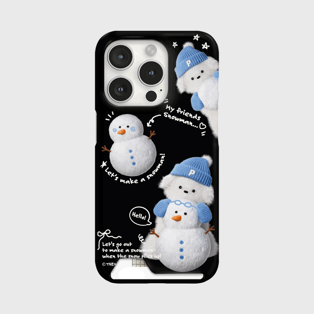Pattern Blue Mittens Ppokku Phone Case (Hard/Card Storage)