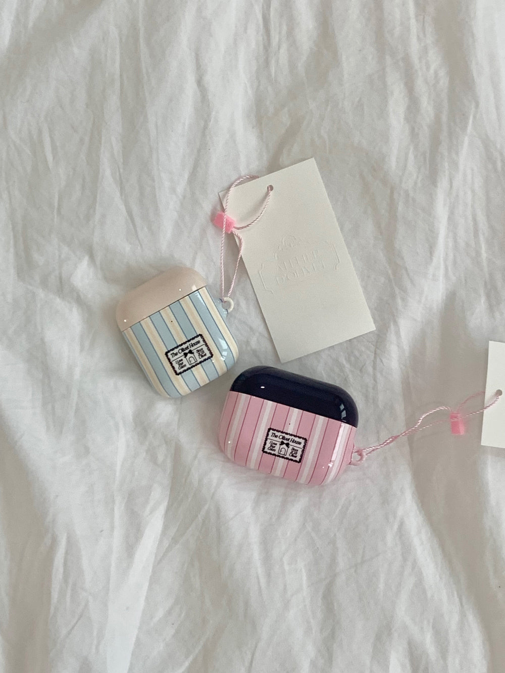 Olivet house stripe airpods case