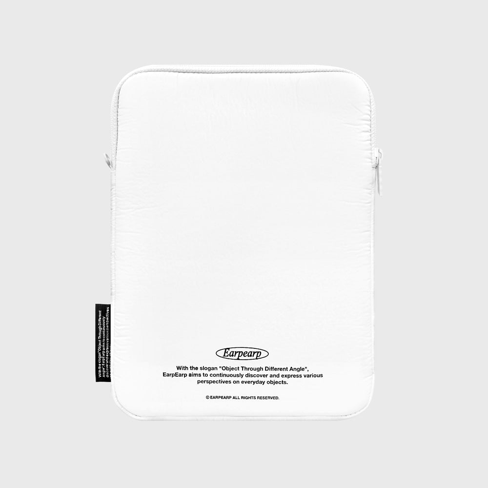 GOOD THINGS TAKE TIME-WHITE IPAD POUCH