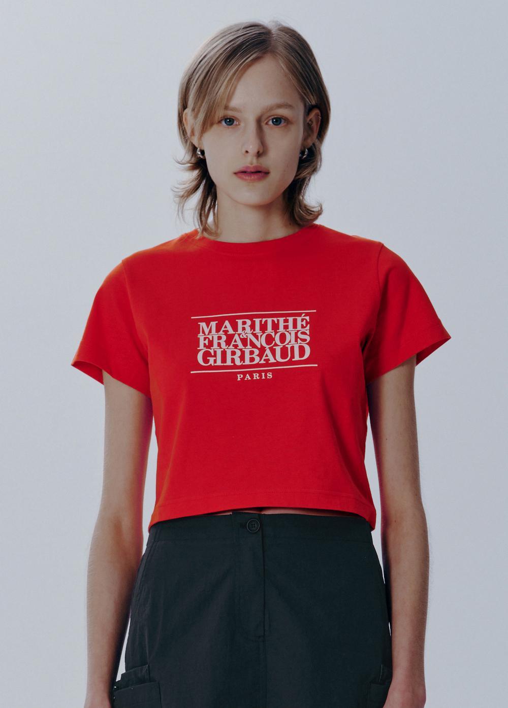 【兩件95折⭐】MARITHÉ FRANÇOIS GIRBAUD W CLASSIC LOGO CROP TEE (6 COLORS)